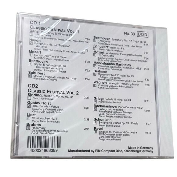 Classical Festival Vol. 1 & 2 - Pilz CD38 - (CD , 1993, Import ) New / Sealed - Picture 2 of 3